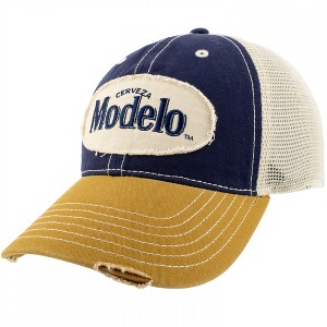 Adult Modelo Distressed Patch Logo Snapback Hat with Mesh - 1 of 4