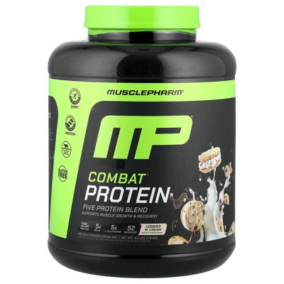 MusclePharm Combat Protein Powder, Cookies 'N' Cream, 4.2 lb (1,906 g)