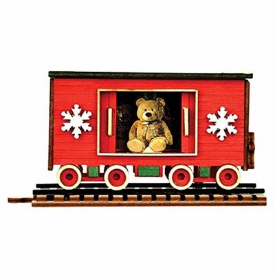 Old World Christmas Ginger Cottages Wooden Ornament, Santa's North Pole Express