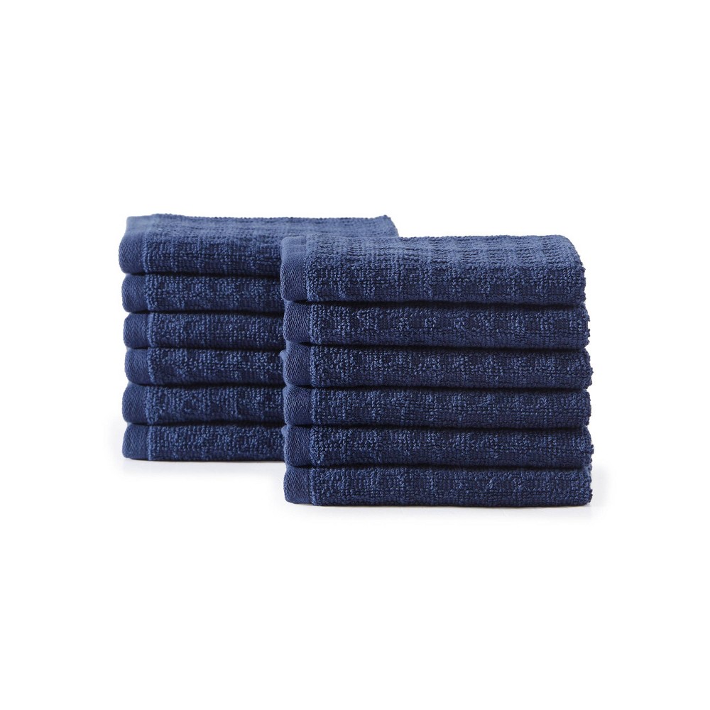 Tommy Bahama 12pc 13"x13" Northern Pacific Wash Towel Set Dark Blue