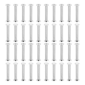 Unique Bargains Rust Proof Leather Belt Scrapbook Binding Accessories M5 Chicago Screws 50 Sets - 1 of 4