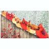 Olivia's Home Winter Cardinals on Fence Doormat – 22"x32" Indoor/Outdoor Holiday Entry Mat with Fence Design and Seasonal Red Birds - 2 of 3
