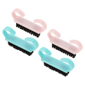 Unique Bargains Durable Small Horn Nail Brush 2.44"x1.38" 4 Pcs - 1 of 4