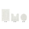 Lux Premium 100% Cotton  Ultra-Soft Tufted Solid Reversible 3 Piece Bath Rug Set, Water-Absorbent, Durable, Machine Washable Bathroom Rug - 2 of 4