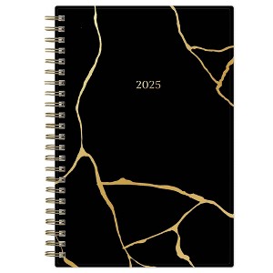 Marie Kondo for Blue Sky 2025 Weekly/Monthly Planner 8.15"x5.83" Wirebound Kintsugi Charcoal: Adult Stationery, Tabs - 1 of 4