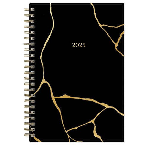 Marie Kondo for Blue Sky 2025 Weekly/Monthly Planner 8.15"x5.83" Wirebound Kintsugi Charcoal: Adult Stationery, Tabs - image 1 of 4