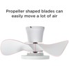 22 in. Indoor White Small Ceiling Fan with Light and Remote, Reversible DC Motor and Blades - 2 of 4