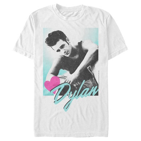 Men s Beverly Hills 90210 Distressed Dylan Poster T Shirt White 3X Large