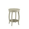 KTMBDW Small Round Side Table, 2-Tier Slim Waist Circular End Table with Storage Shelf, Compact Tea Sofa Side Table for Living Room Bedroom - 3 of 4