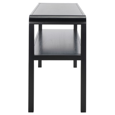 Omara Sleek Black Solid Wood 53'' Modern Console Table with Storage
