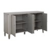Treasure Trove Accents 4 Door Credenza Charming Champagne: Rubberwood & MDF, Divided Storage, 34.5" Height - 3 of 4
