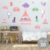 Big Dot of Happiness Pajama Slumber Party - Peel and Stick Girl Birthday Vinyl Wall Art Stickers - Wall Decals - Set of 20 - 2 of 4