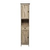 Flash Furniture Dune Freestanding Bathroom Linen Tower Storage Cabinet with Magnetic Close Doors, Adjustable Shelves, Open Display Shelf, and Drawer - 4 of 4
