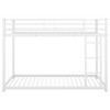 Whisen Twin over Twin Metal Low Bunk Bed with Ladder and Guardrail - 4 of 4