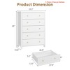 Nursery 4/5 Drawers Dresser for Bedroom, 37Inch/45 Inch Tall Chest of Drawers, Modern Clothes Storage Cabinet & TV Stand, Wood Drawer Organizer - 2 of 4