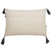 Saro Lifestyle Block Print Embroidered Pillow - Poly Filled, 16"x24" Oblong, Clay - 2 of 3
