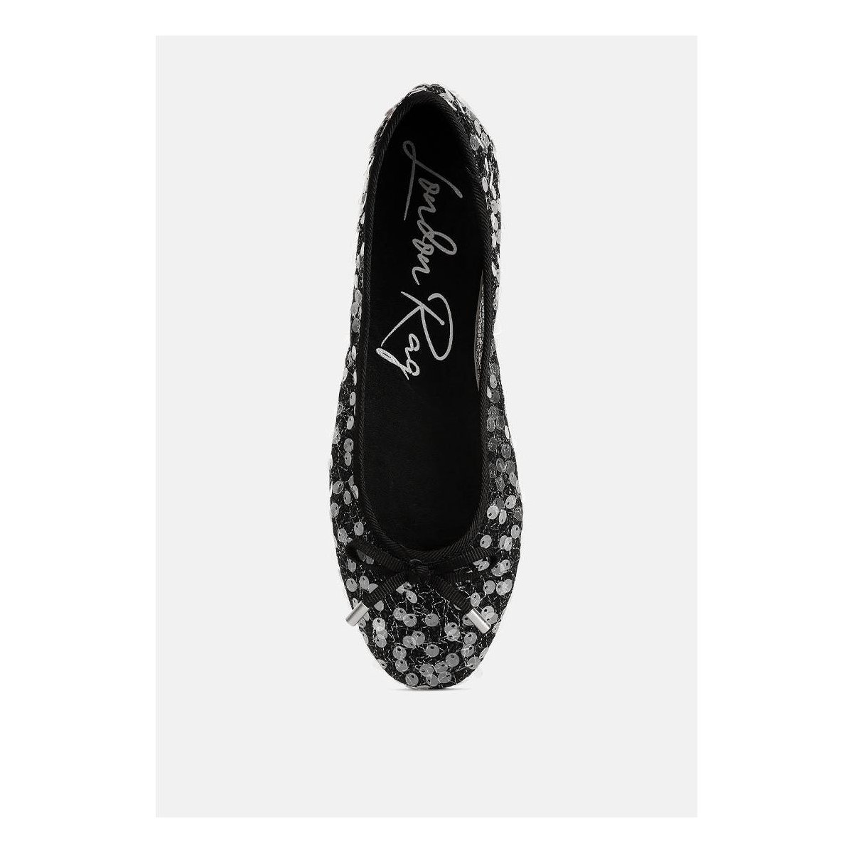 Обувь London Rag Womens Sequin Embellished Sheer Ballet Flats 7 — фото 4