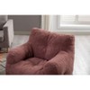 CAVINAS Teddy Fabric Tufted Foam Bean Bag Chair,Soft Bean Bag Couch,Accent Chairs for Living Room - 3 of 4