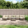 vidaXL 8-Piece Outdoor Patio Lounge Set with Cushions - Anthracite Poly Rattan Garden Furniture Set – Sturdy Steel Frame - Modular Design - 2 of 4