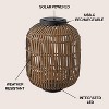 JONATHAN Y Nara Modern Global Faux Rattan Integrated Indoor/Outdoor LED Solar Powered Lantern - 3 of 4