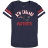 NFL Womens Patriots Rhinestone Logo Embellished T-Shirt, Blue, Small - 3 of 3