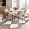 Runner Rug Washable Distressed Trellis Rug, Bedside Modern Checkered Office Carpet Low Pile Neutral Soft Nursery Carpet - 2 of 4