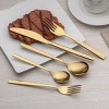 Aoibox 20-Piece Titanium Gold Plated Stainless Steel Flatware Set, Golden Silverware Cutlery Set for 4, Dishwasher Safe - 3 of 4