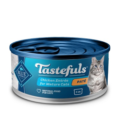 Blue Buffalo Tastefuls Mature Cat Chicken Entree Pate Senior Wet Cat Food - 3oz