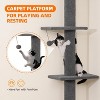 Cat Tree Floor to Ceiling Cat Tower with Adjustable Height (98-110 Inches), 5-Tier Carpet Cat Climbing Tower Tall Cat Trees - 4 of 4