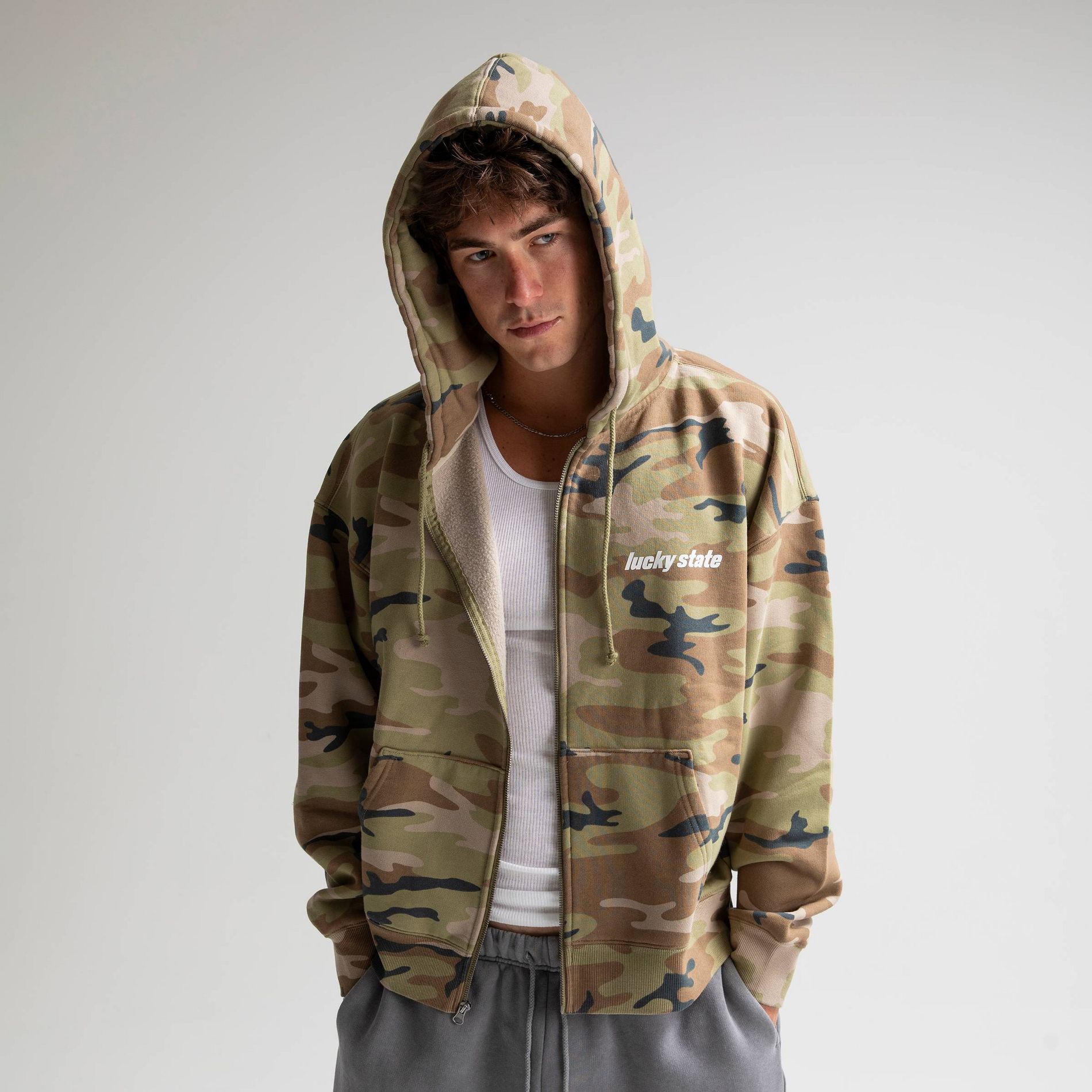 Lucky State Men's Full Zip Hoodie