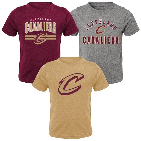 Nba Cleveland Cavaliers Toddler Boys' 3pk T-shirts - 3t : Target