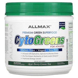 ALLMAX CytoGreens® For Athletes, Acai Berry Green Tea, 0.6 lbs (267 g) - 1 of 2