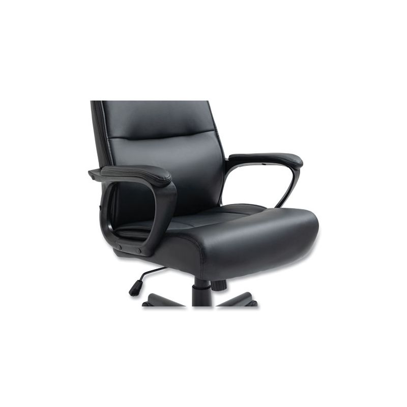 Alera Alera Oxnam Series High-Back Task Chair, Supports Up to 275 lbs, 17.56" to 21.38" Seat Height, Black Seat/Back, Black Base, 5 of 8