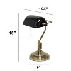 Creekwood Home 15" Timeless Antique Nickel Bankers Table Lamp Shade - 3 of 4