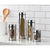 Le'raze 4pc Stainless Steel Canister Set for Kitchen Counter with Glass Window & Airtight Lids - 2 of 4