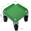 VisioGear 3PCS Snowmobile Dolly, Heavy Duty V-Slide with 2.5"Swivel Casters and Rubber Pad, Green, 7"*7"*4.37" - 2 of 4