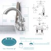 Brushed Nickel 2-Handle Bathroom Faucet with Aerator, Swan-Style Design, Centerset Vanity Sink Faucet with Pop-Up Drain and Supply Hoses - 4 of 4