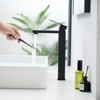 Grungis Single Hole Bathroom Sink Faucet with Pop Up Drain,Single Handle Waterfall Bathroom Faucets for Home Sinks - 2 of 4