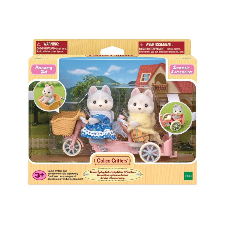 Calico Critters Tandem Cycling Set Husky Sister &#38; Brother, 3 of 5