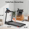 300 lbs Portable Folding Treadmill, 2.75 HP Foldable Compact Treadmill for Home Office, Walking Running Treadmill with LED Display for Exercise - 2 of 4