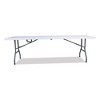Iceberg Bifold Resin Folding Table, Rectangular, 94.5" x 29.9" x 30", White Granite Top, Gray Base/Legs, 2/Pack - 2 of 4