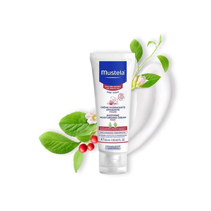 Mustela Sensitive Soothing Moisturizing Baby Face Cream Fragrance Free - 1.35 fl oz, 3 of 10