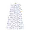 Hudson Baby Infant Girl Cotton Sleeveless Wearable Sleeping Bag, Sack, Blanket, Blue Toile - 2 of 2