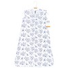 Hudson Baby Infant Girl Cotton Sleeveless Wearable Sleeping Bag, Sack, Blanket, Blue Toile - image 2 of 2