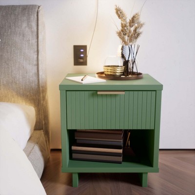 GDFStudio Granville Contemporary Nightstand with 1 Drawer and 1 Lower Open Shelf