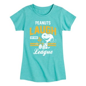 Girls' - Peanuts - Peanuts Laugh League Fitted Short Sleeve Graphic T-Shirt - 1 of 4