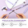 SAVILAND - 6/10/14 - Acrylic Nail Brush Set with Cleaner Tool - Professional Nail Art. (3pcs, Purple) - 3 of 4