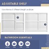 Bathroom Storage Over The Toilet with Adjustable Shelf,Over Toilet Bathroom Organizer,Freestanding Cabinet with Shutter Door for Bathroom - 4 of 4