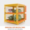 VEVOR Horizontal Cylinder Storage Cabinet, 4 x 33 lbs Cylinder Capacity, 31.02x30.04x35 inch Propane Storage Cage, Gas Cylinder Cabinet - 3 of 4