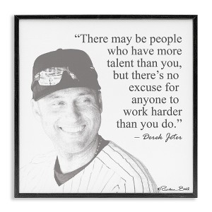 Stupell Industries Work Hard Derek Jeter Quote, 12" x 12" - 1 of 4